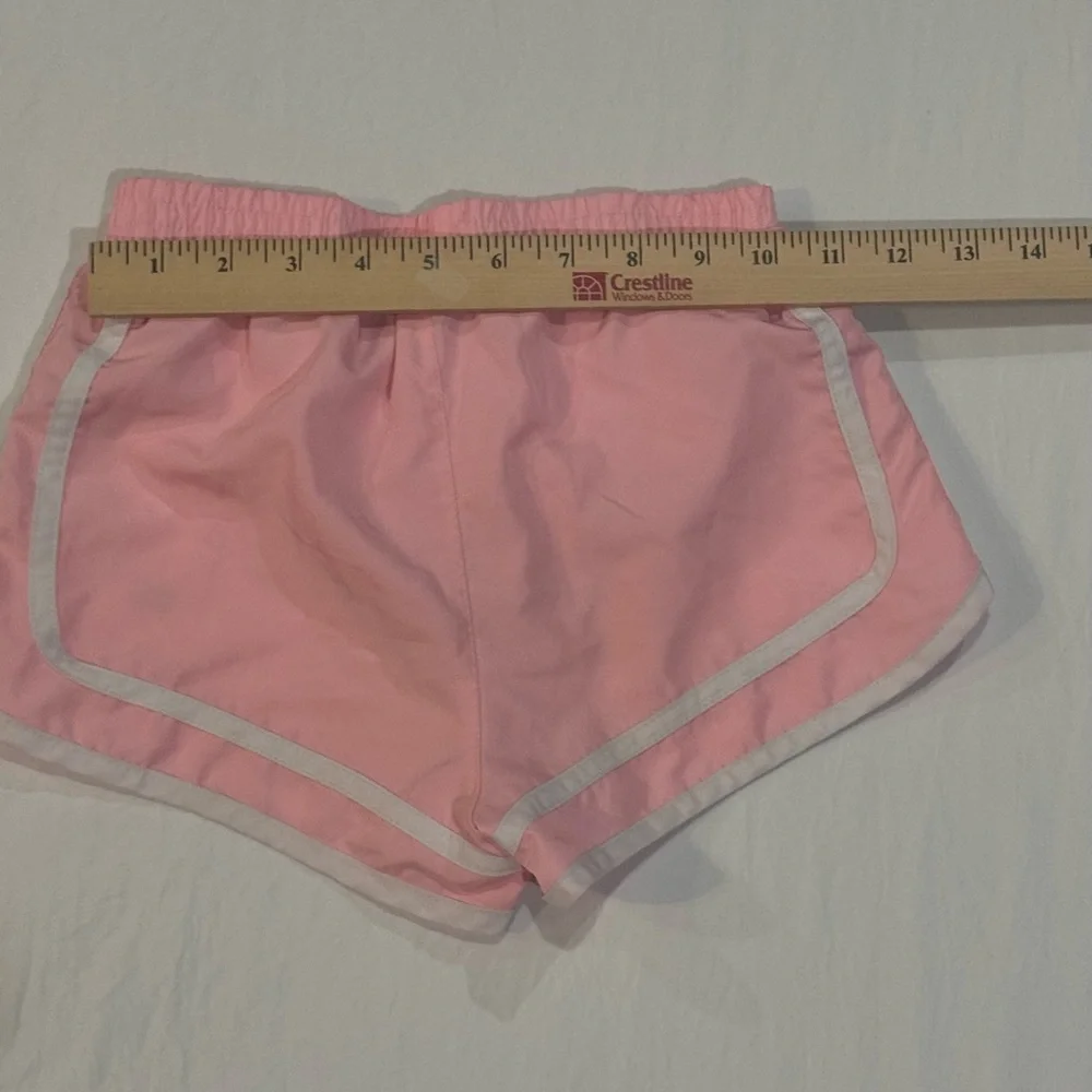 Champion Girls 2 Piece Outfit Pink Shorts & Gray‎ Logo Tee Size S Athletic Set